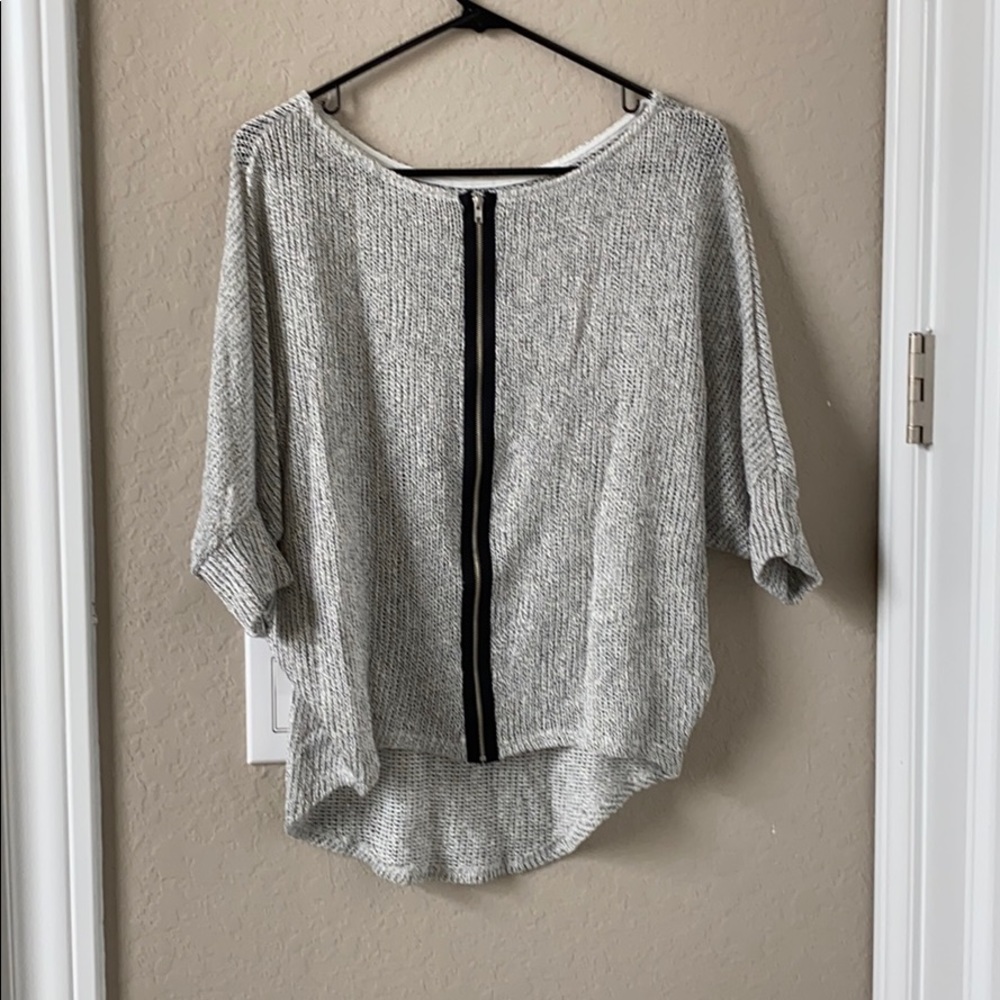 Grey sweater with zipper!